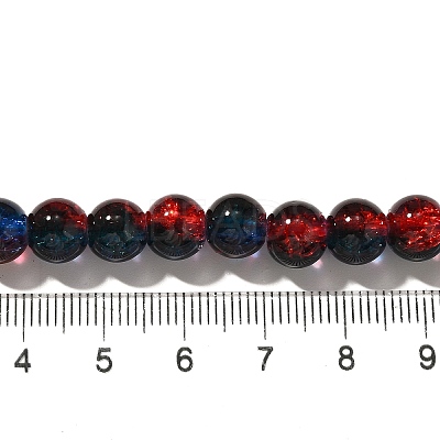 Crackle Glass Beads Strands X1-CCG-C002-8mm-10-1