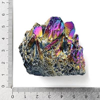 Electroplated Natural Druzy Quartz Crystal Cluster Ornaments RABO-PW0001-179B-1