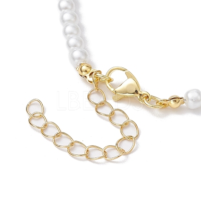 Brass Micro Pave Grade AAA Cubic Zirconia Letter Pendant Necklaces NJEW-JN04771-11-1