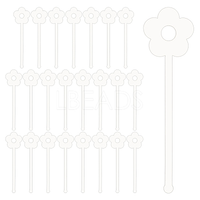 24Pcs Transparent Acrylic Stirring Rods AJEW-FG0003-15C-1