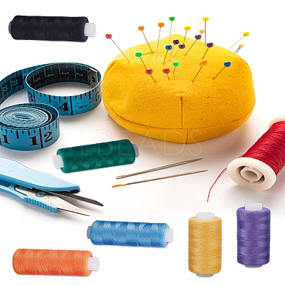 10Pcs 10 Colors Polyester Sewing Thread TOOL-LP0001-38-1