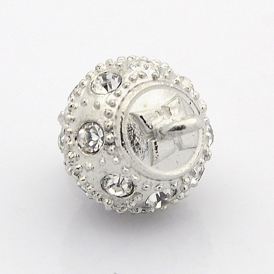 Mixed Round Alloy Magnetic Clasps with Loops PALLOY-P076-M-1
