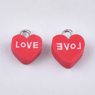 Handmade Polymer Clay Charms X-CLAY-S091-92-1