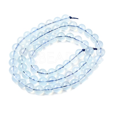 Natural Aquamarine Beads Strands G-G344-A07-6mm-1