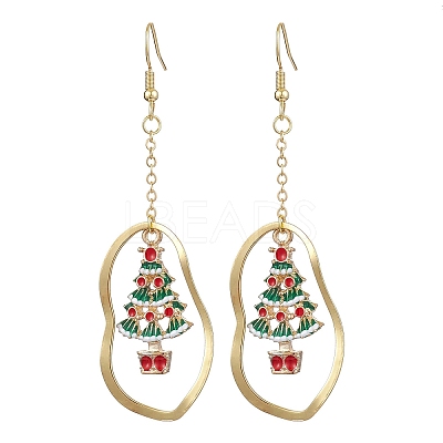 Alloy Enamel Dangle Earrings EJEW-JE06026-1