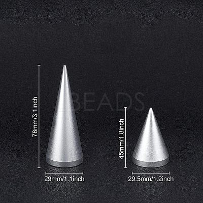 Aluminum Finger Ring Display Holder RDIS-WH0004-01-1