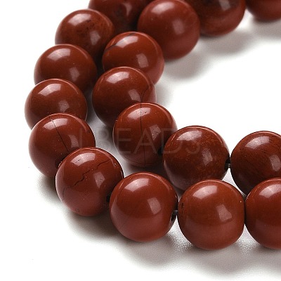 Natural Red Jasper Beads Strands X-G-I199-25-8mm-1