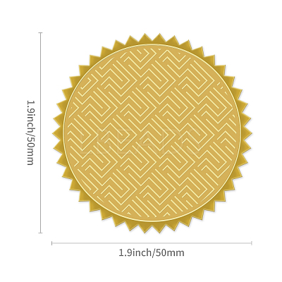 Plastic Self Adhesive Gold Foil Embossed Stickers DIY-WH0211-026-1