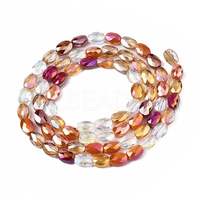 Electroplate Glass Beads Strands EGLA-S194-17B-1