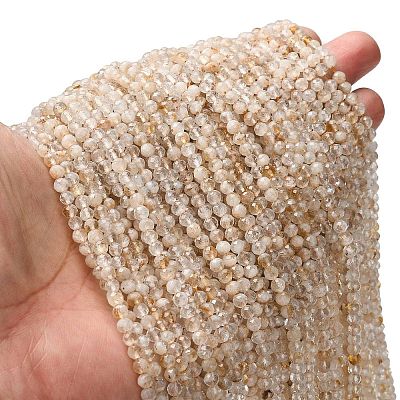 Natural Citrine(Heated) Beads Strands G-RM2025524-A03-4mm-1