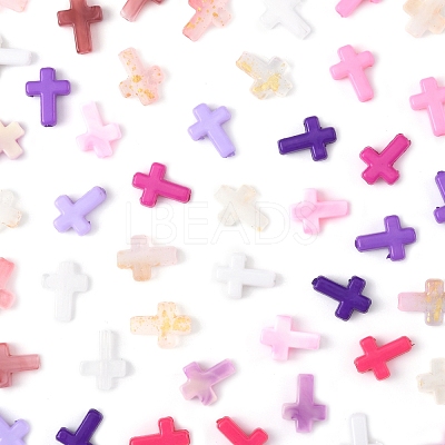 270Pcs 18 Styles Opaque Acrylic Beads SACR-FS0001-41B-1