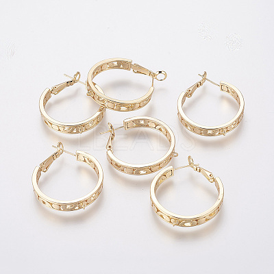 Brass Hoop Earrings LS-KK-L176-10G-1