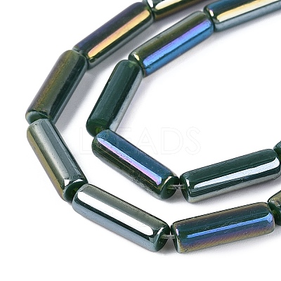 Electroplate Opaque Glass Beads Strands EGLA-Q132-02A-B01-1