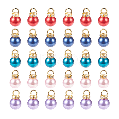 Acrylic Imitation Pearl Pendants IFIN-PH0023-63G-1