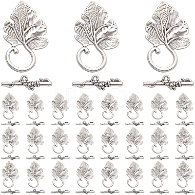 30Pcs  Alloy Toggle Clasps FIND-SP0001-56AS-1