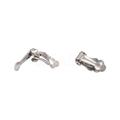 Tarnish Resistant 304 Stainless Steel Clip-On Earrings Findings STAS-Q185-01-1