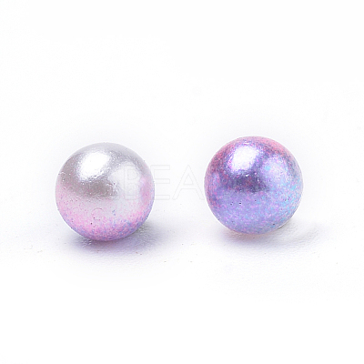 Rainbow Acrylic Imitation Pearl Beads LS-OACR-R065-4mm-A13-1