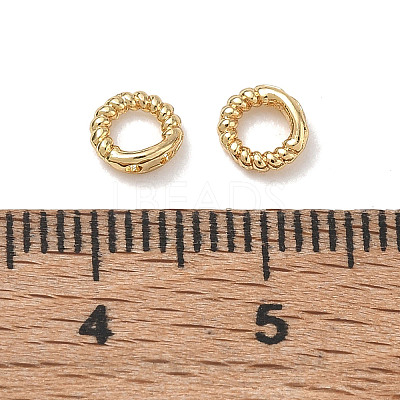 Brass Ring Charm Connectors KK-CBA50B0-21G-1