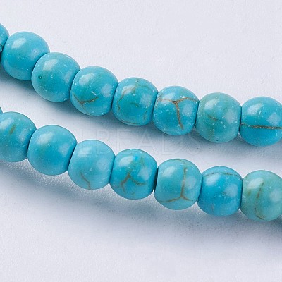 Synthetic Turquoise Beads Strands G-E456-45A-4mm-1