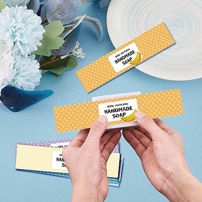 100Pcs 10 Style Rectangle Soap Paper Tag DIY-WH20027-008-1