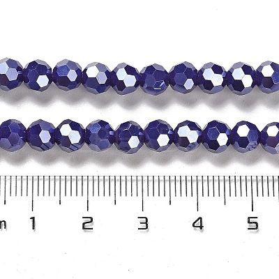 Electroplate Opaque Glass Beads Strands EGLA-A035-P6mm-A09-1