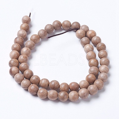 Natural Wood Beads Strands X-WOOD-J001-02-10mm-1