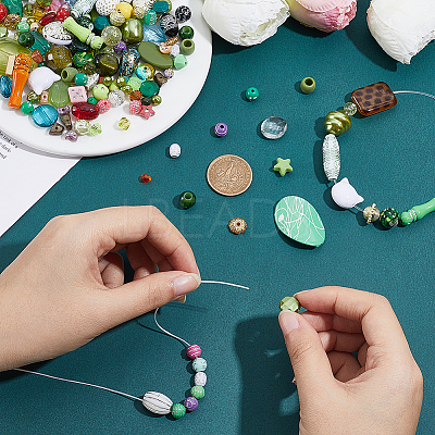 100G Mixed Styles Plastic Beads KY-HY0001-27-1