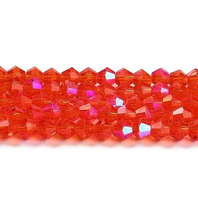 Transparent Electroplate Glass Beads Strands GLAA-F029-3mm-D14-1