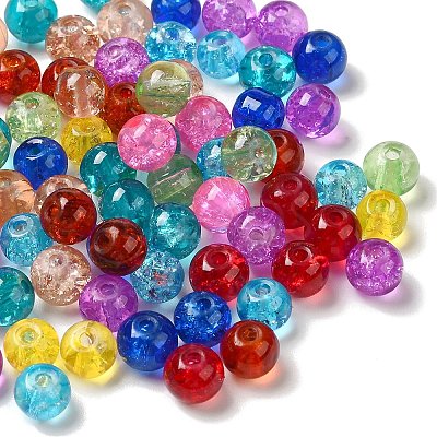 Transparent Crackle Glass Beads CCG-MSMC0002-03-M-1