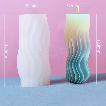 Wavy Pillar DIY Silicone Candle Molds PW-WG74984-04-1