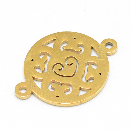 Vacuum Plating 201 Stainless Steel Connector Charms STAS-T008-170-01-1