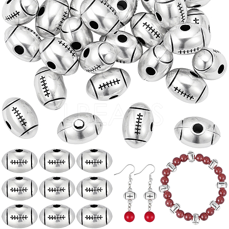 50Pcs Tibetan Style Alloy Beads FIND-PA0001-43B-1
