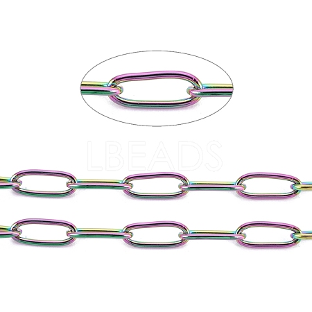 Ion Plating(IP) 304 Stainless Steel Paperclip Chains CHS-F010-01B-MC-01-1