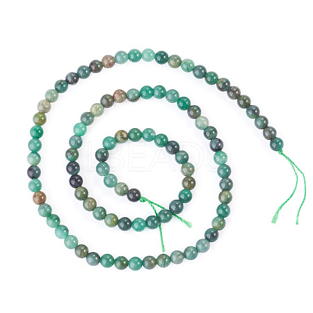 1Strand Natural African Jade Beads Strands G-TA0003-50D-1