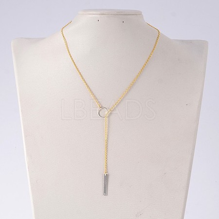 Brass Lariat Necklaces NJEW-JN01049-02-1