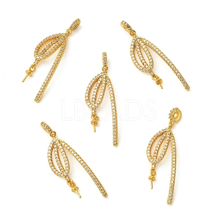 SHEGRACE Brass Micro Pave Cubic Zirconia Peg Bails Pin Pendants XGRQ5F599-815G-1