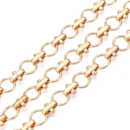 Alloy Round Ring Link Chains LCHA-T002-01KCG-1