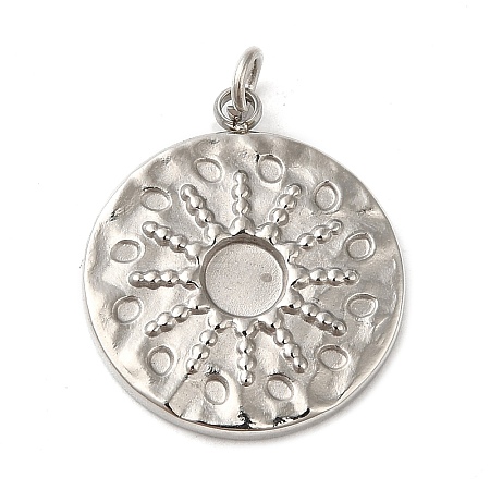 Non-Tarnish 304 Stainless Steel Pendant Cabochon Settings STAS-K263-45P-1