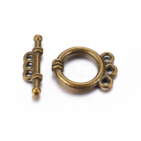 Tibetan Style Alloy Toggle Clasps K0P3A071-1