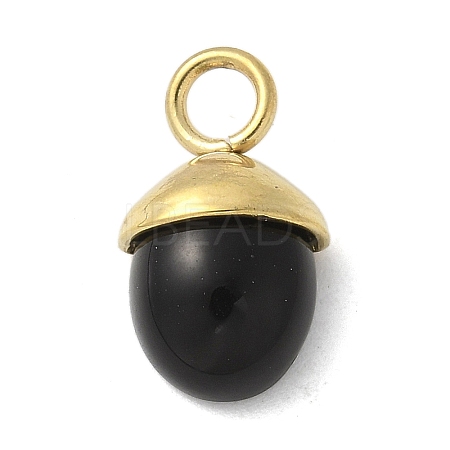 Dyed Black Synthetic Turquoise Pendants STAS-L277-07G-02-1