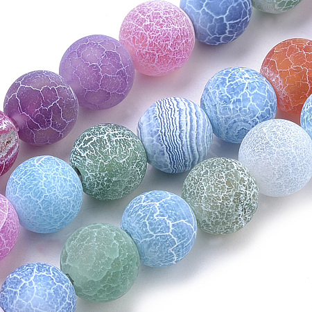 Natural Weathered Agate Beads Strands G-S259-05J-10mm-1
