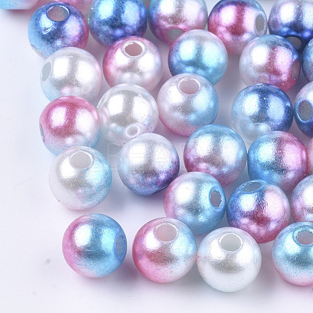 Acrylic Imitation Pearl Beads MACR-N001-01A-1