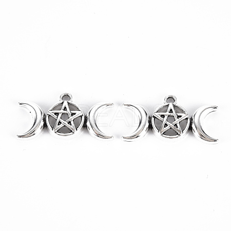 Tibetan Style Alloy Pendants TIBE-S323-117AS-RS-1