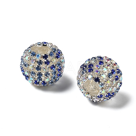 Sparkle Glass Rhinestone Round Beads OACR-S048-01J-1
