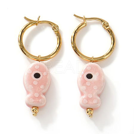 304 Stainless Steel Hoop Earrings for Women AM9100-2-1