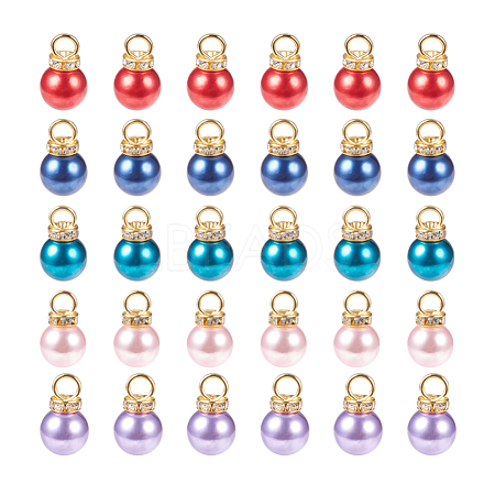 Acrylic Imitation Pearl Pendants IFIN-PH0023-63G-1