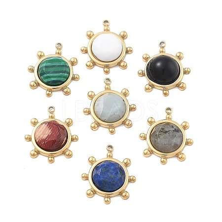 Natural & Synthetic Mixed Gemstone Pendants STAS-M092-10G-1