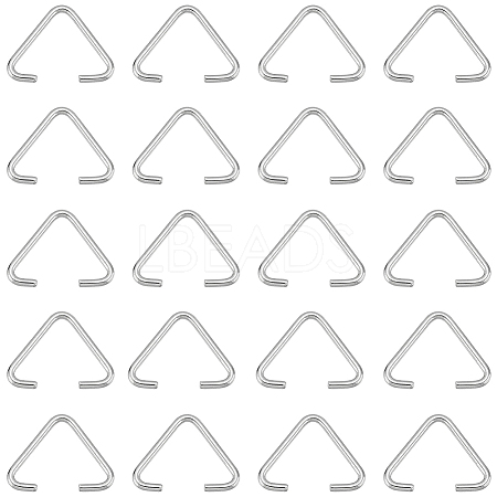 SUNNYCLUE 300Pcs 304 Stainless Steel Triangle Rings STAS-SC0006-25-1