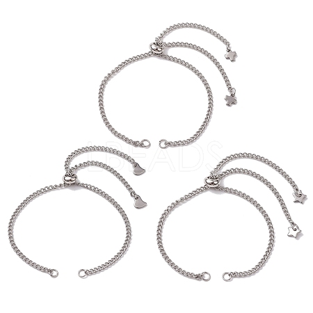 304 Stainless Steel Chain Bracelet Making AJEW-JB01210-02-1