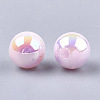 Plastic Beads X-OACR-S027-6mm-10-2